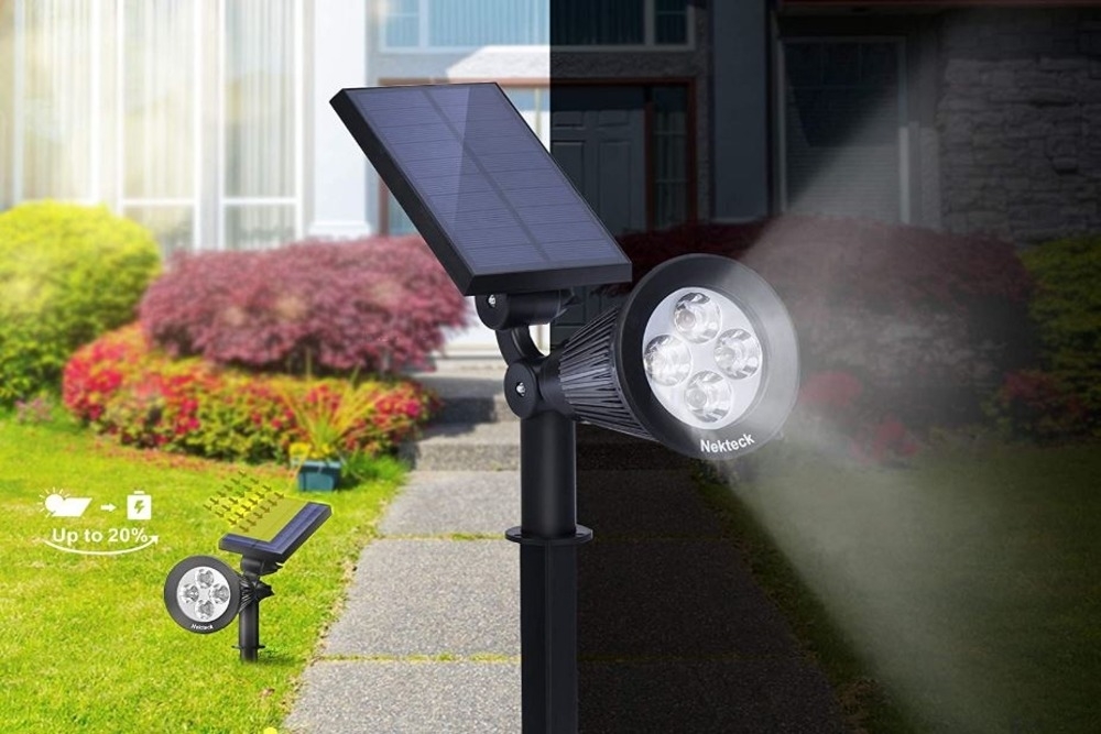 5 Best Outdoor Solar Spotlights: Nekteck 2-in-1 Outdoor Solar Spotlights