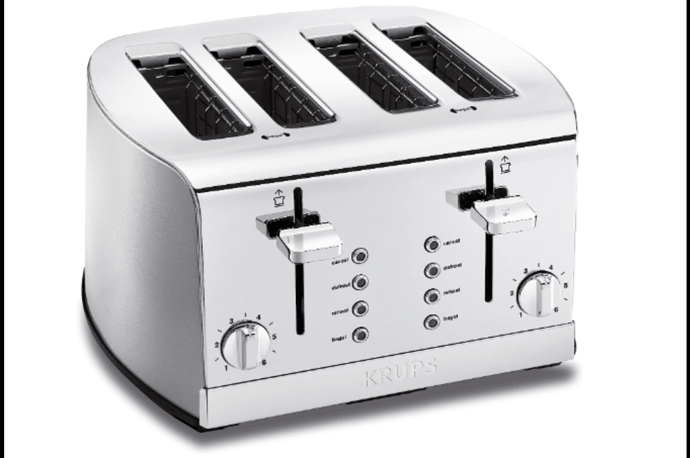 Krups Breakfast Set Stainless Steel 4 Slice Toaster