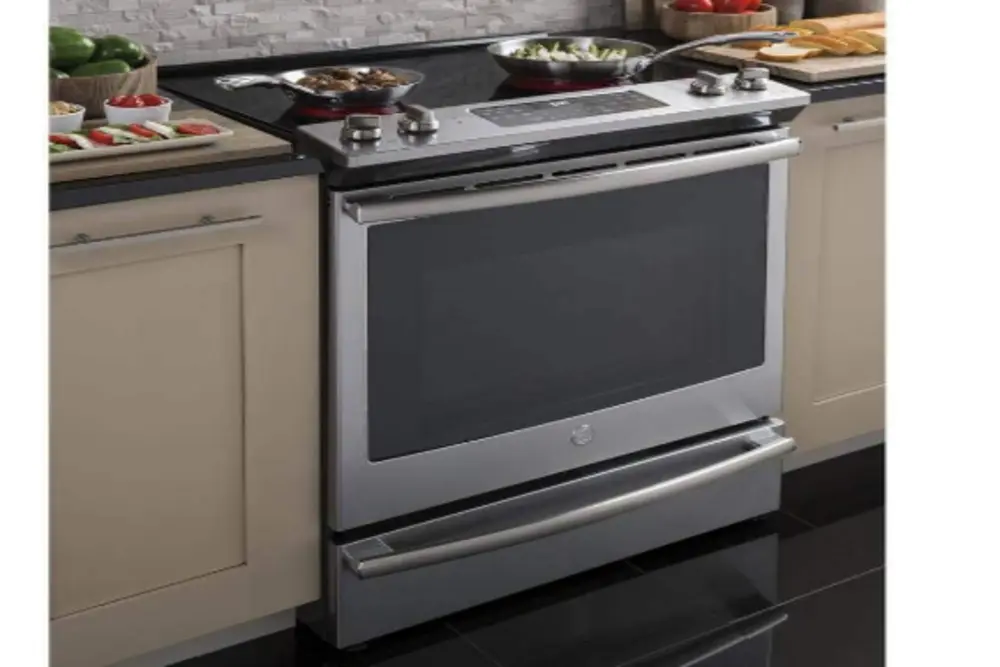 GE® 30-inch Slide-In Electric Convection Range with No Preheat Air Fry